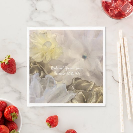 Zijde en Organza Flowers Servetten (Insitu)