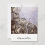 Zijde en Organza Petals Weddenschap Kaart (Achterkant)