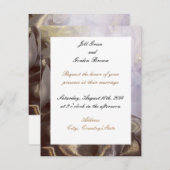 Zijde en Organza Petals Weddenschap Kaart (Voorkant / Achterkant)