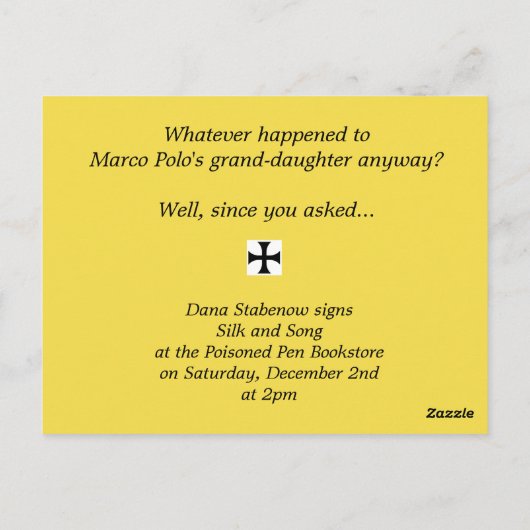 Zijde en Song briefkaart (Achterkant)