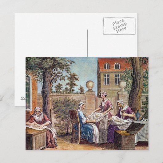 Zijde, gegraveerd door J. Hinton Briefkaart (Voorkant / Achterkant)