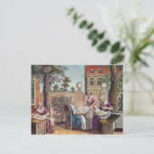 Zijde, gegraveerd door J. Hinton Briefkaart (Staand voorkant)