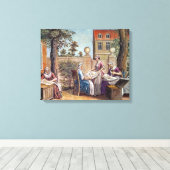 Zijde, gegraveerd door J. Hinton Canvas Afdruk (Insitu (Houten vloer))