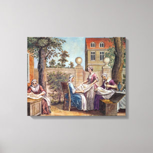 Zijde, gegraveerd door J. Hinton Canvas Afdruk