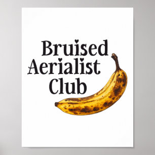 Zijde Lucht Hoepel Geblesseerde Luchtacrobat Club Poster