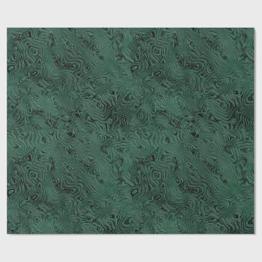 Zijde Moire Klein Patroon in Bosgroen Cadeaupapier (Vlak)