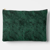 Zijde Moire Klein Patroon in Bosgroen Etui (Voorkant)