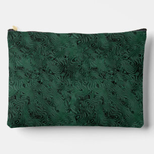 Zijde Moire Klein Patroon in Bosgroen Etui