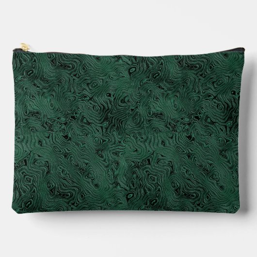 Zijde Moire Klein Patroon in Bosgroen Etui (Voorkant)