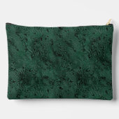 Zijde Moire Klein Patroon in Bosgroen Etui (Achterkant)