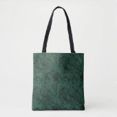 Zijde Moire Klein Patroon In Bosgroen Tote Bag (Voorkant)