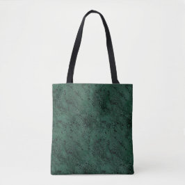Zijde Moire Klein Patroon In Bosgroen Tote Bag