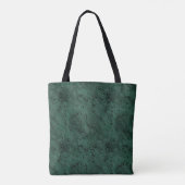Zijde Moire Klein Patroon In Bosgroen Tote Bag (Achterkant)