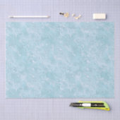 Zijde Moire Klein Patroon in Helder Aqua Tissuepapier (Craft)