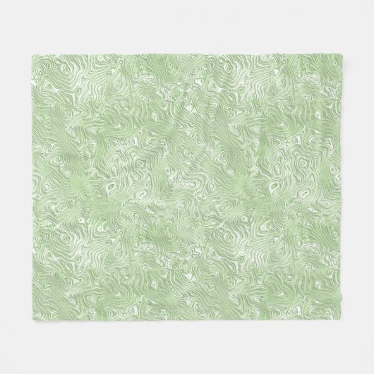 Zijde Moire Klein Patroon in Lichtgroen Fleece Deken (Voorkant (Horizontaal))