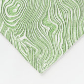 Zijde Moire Klein Patroon in Lichtgroen Fleece Deken (Hoek)