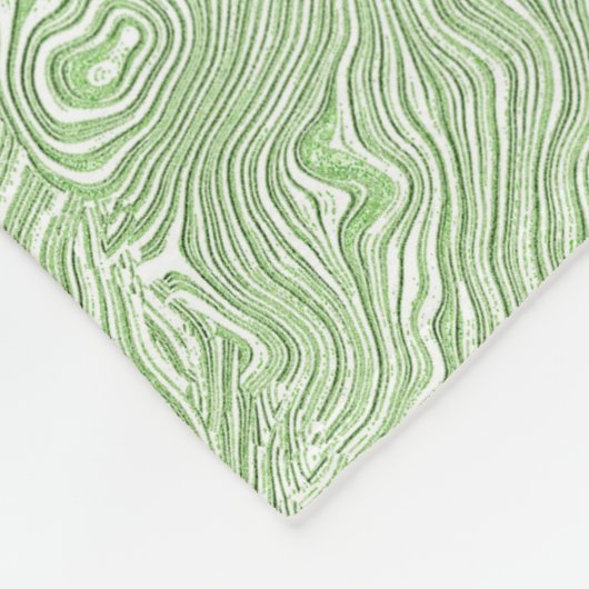 Zijde Moire Klein Patroon in Lichtgroen Fleece Deken (Hoek)