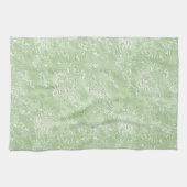 Zijde Moire Klein Patroon in Lichtgroen Theedoek (Horizontaal)
