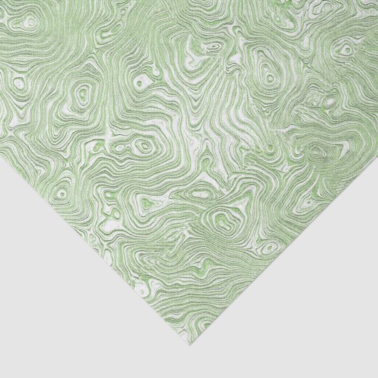 Zijde Moire Klein Patroon in Lichtgroen Tissuepapier (Detail)