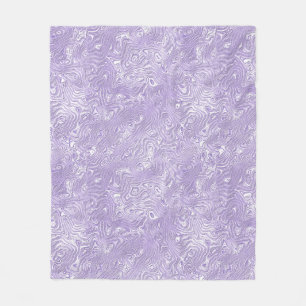 Zijde Moire Klein Patroon in Lila Lavendel Fleece Deken