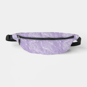 Zijde Moire Klein Patroon in Lila Lavendel Heuptasje