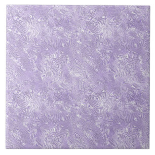 Zijde Moire Klein Patroon in Lila Lavendel Tegeltje