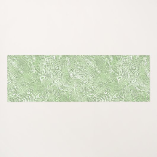 Zijde Moire Klein Patroon In Lime Groen Yogamat (Achterkant (horizontaal))