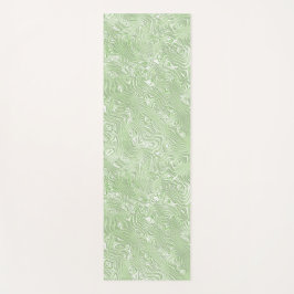 Zijde Moire Klein Patroon In Lime Groen Yogamat