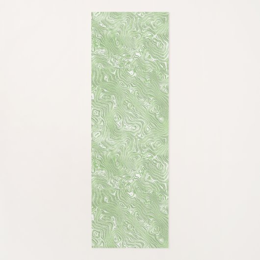 Zijde Moire Klein Patroon In Lime Groen Yogamat (Voorkant)