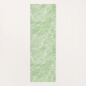 Zijde Moire Klein Patroon In Lime Groen Yogamat (Achterkant)