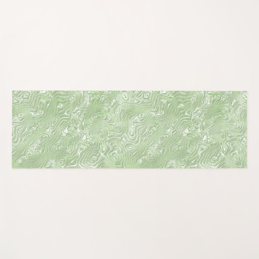 Zijde Moire Klein Patroon In Lime Groen Yogamat (Voorkant (horizontaal))