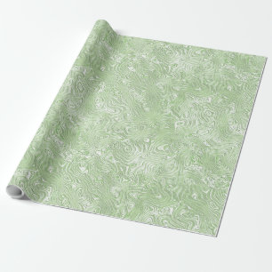Zijde Moire Klein Patroon in Limoengroen Cadeaupapier