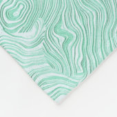 Zijde Moire Klein Patroon in Mintgroen Fleece Deken (Hoek)