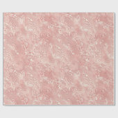 Zijde Moire Kleine Patroon in Perzik Cadeaupapier (Vlak)