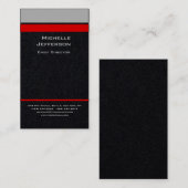 Zijde Professioneel, grijs, zwart Visitekaartje (Voorkant / Achterkant)