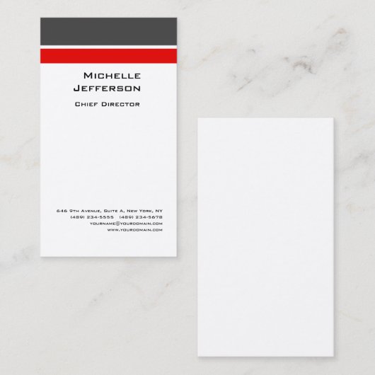 Zijde Professioneel Matig Rood Visitekaartje (Voorkant / Achterkant)