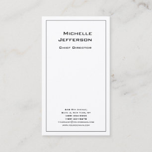 Zijde professioneel modern minimalistisch wit visitekaartje