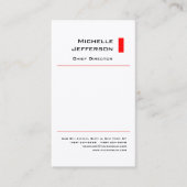 Zijde Professioneel Rood Zijderblad Visitekaartje (Voorkant)