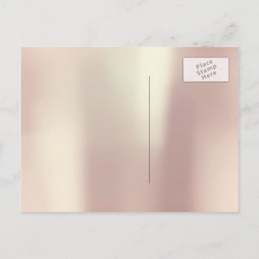 Zijde Roos Goud Uitnodiging Briefkaart (Achterkant)