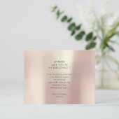 Zijde Roos Goud Uitnodiging Briefkaart (Staand voorkant)