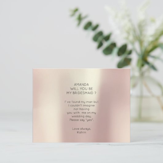 Zijde Roos Goud Uitnodiging Briefkaart (Staand voorkant)