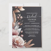 Zijde Roze Boho Peony Dusty Roos Vrijgezellenfeest Kaart (Voorkant)