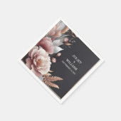 Zijde Roze Boho Peony Tuin Stoffig Roos Bruiloft Servet (Hoek)