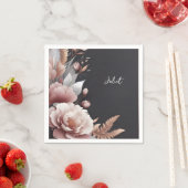 Zijde Roze Boho Pioen Stof Roze Bruidsmeisjesfeest Servet (Insitu)