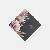 Zijde Roze Boho Pioen Stof Roze Bruidsmeisjesfeest Servet (Hoek)