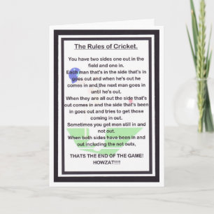 ZIJDE SPLITTING LAUGHTER voor het cricketlover Kaart