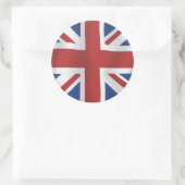 Zijde stijl Union Jack Britse vlag Ronde Sticker (Tas)