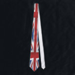 Zijde stijl Union Jack Britse vlag Stropdas<br><div class="desc">Zijde Stijl Britse Unie Jack ontwerp in rood wit en blauw,  groot geschenk voor om het even welke liefhebber van de Britse,  Britse cultuur</div>