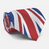 Zijde stijl Union Jack Britse vlag Stropdas (Opgerold)