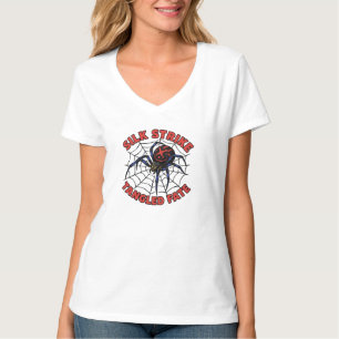 Zijde Strike Verwrongen Lot Spinnekunst T-shirt